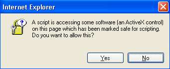 ActiveX Message Killer for Internet Explorer closes such windows automatically
